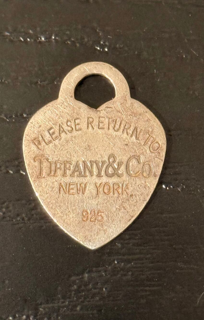Authentic Tiffany & Co 925 Sterling Silver Tag Charm Pendant